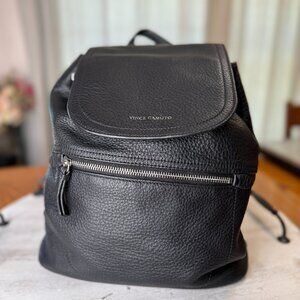 Vince Camuto Black Leather Convertible Backpack Purse